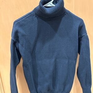 XS ribbed turtleneck sweater